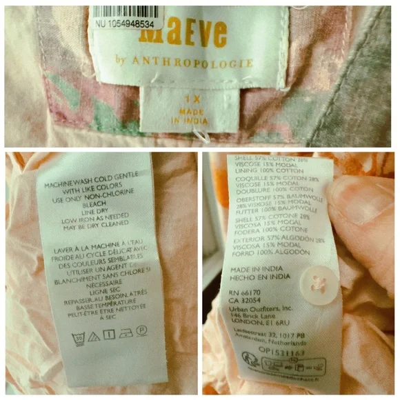 Anthropologie Maeve Cassandra dress
Size 1X (Generous fit) VGUC watercolor print - Picture 5 of 7